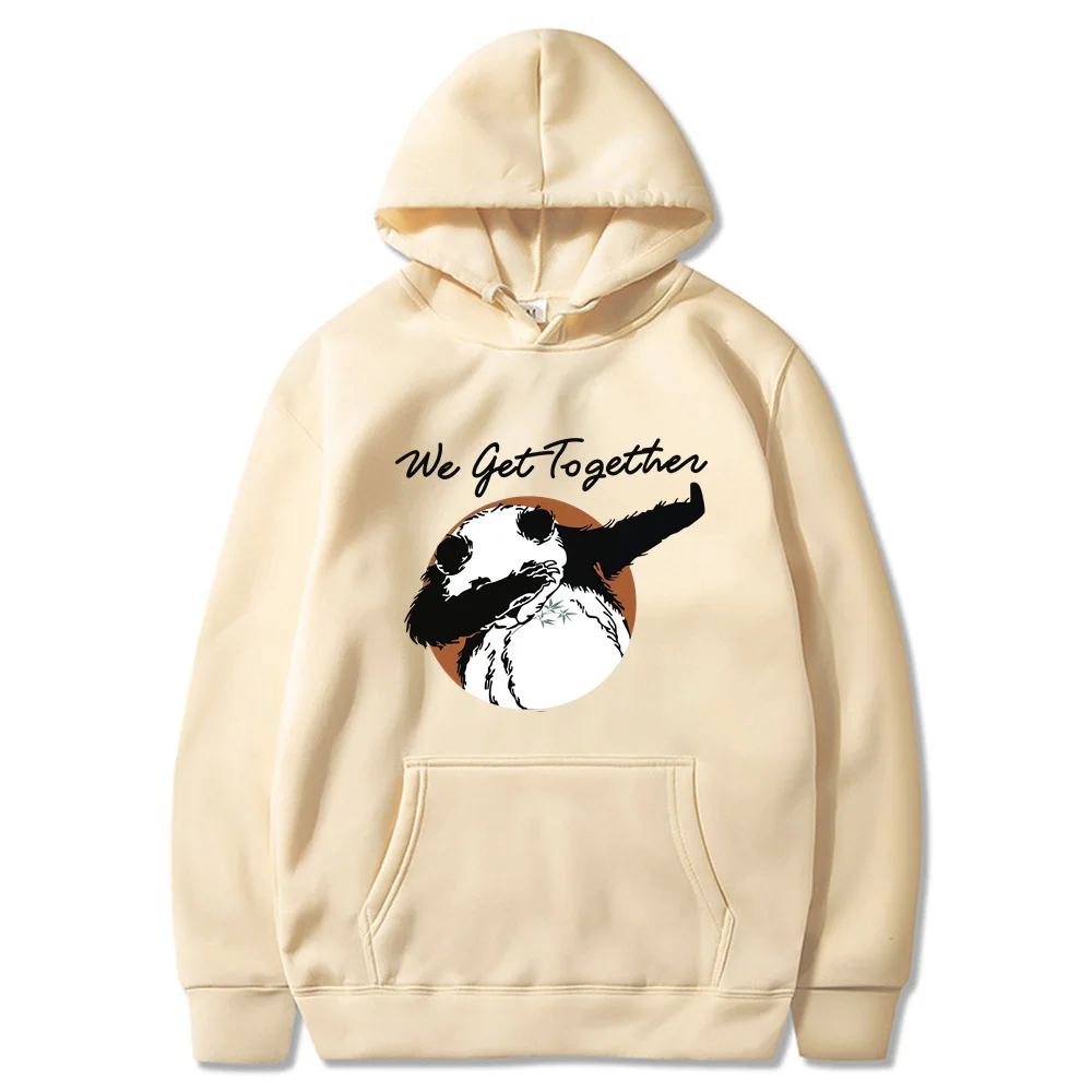 Мужской свитер с капюшоном и принтом гигантской панды из Китая Повседневный