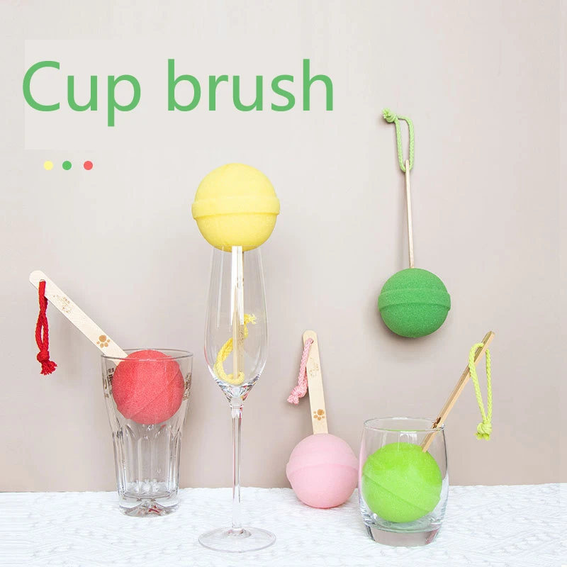 

Milk Bottle Wineglass Cups Brush Household Glass Coffee Mug TeaPot Brush Cute Brush Kiechen Cleaning Cup Sponge Brush