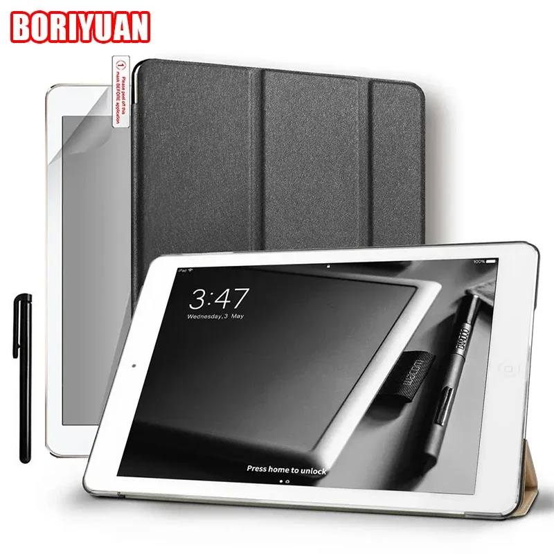 

Чехол для iPad 10 ”2 2021, чехол из искусственной кожи тройного сложения, чехол для электронной книги для iPad 9 10.2, чехол для планшетов, iPad 9-го покол...