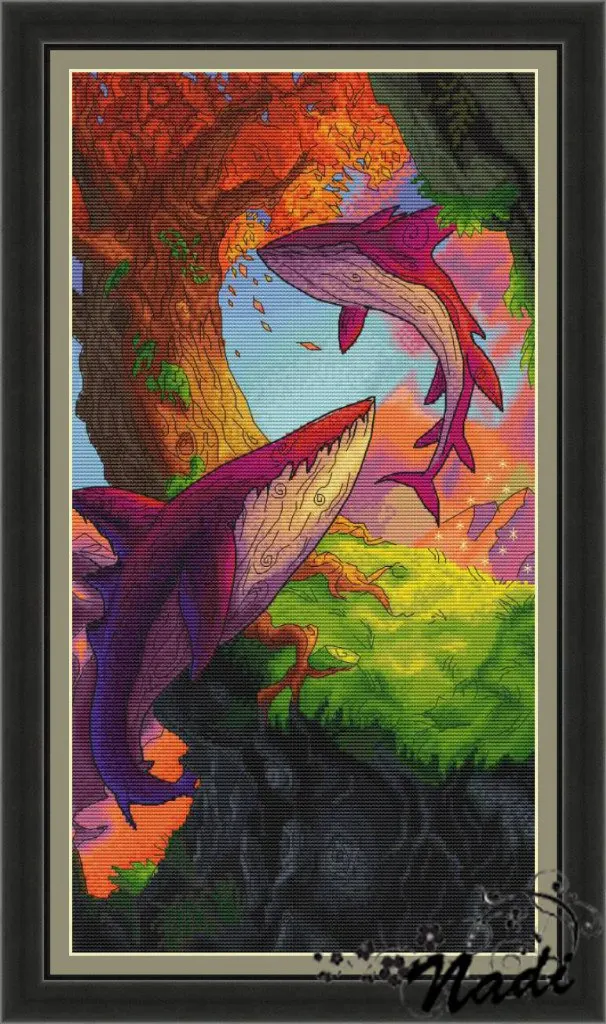 

14/16/18/27/28 высококачественный красивый Счетный Набор для вышивки крестиком КИТ лес 31-49