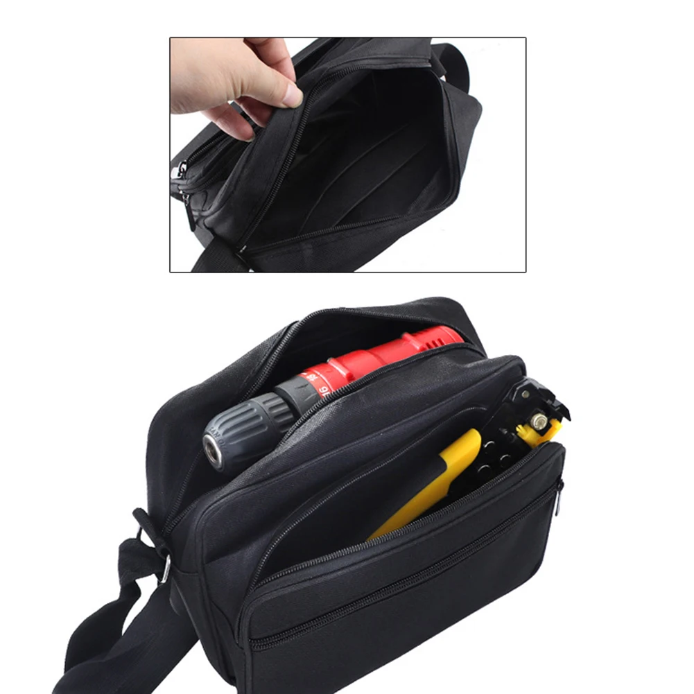 

Oxford Canvas Chisel Bag Multi-functional Electrician Toolkit Shoulder Bag Hardware Parts Electrician Toolkit Tool Bag