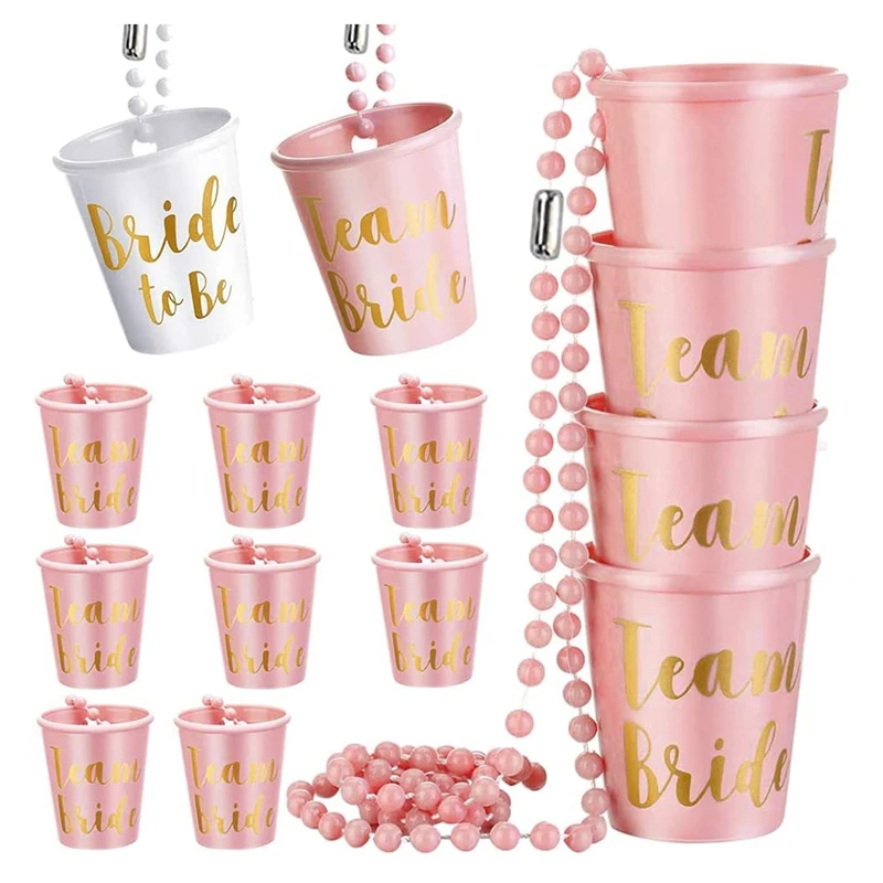 

Shot Glasses With Chain, Jga Cups For Hanging, Pack Of 14 Team Bride And Bachelorette Party Cups, Shot Glass For Hanging