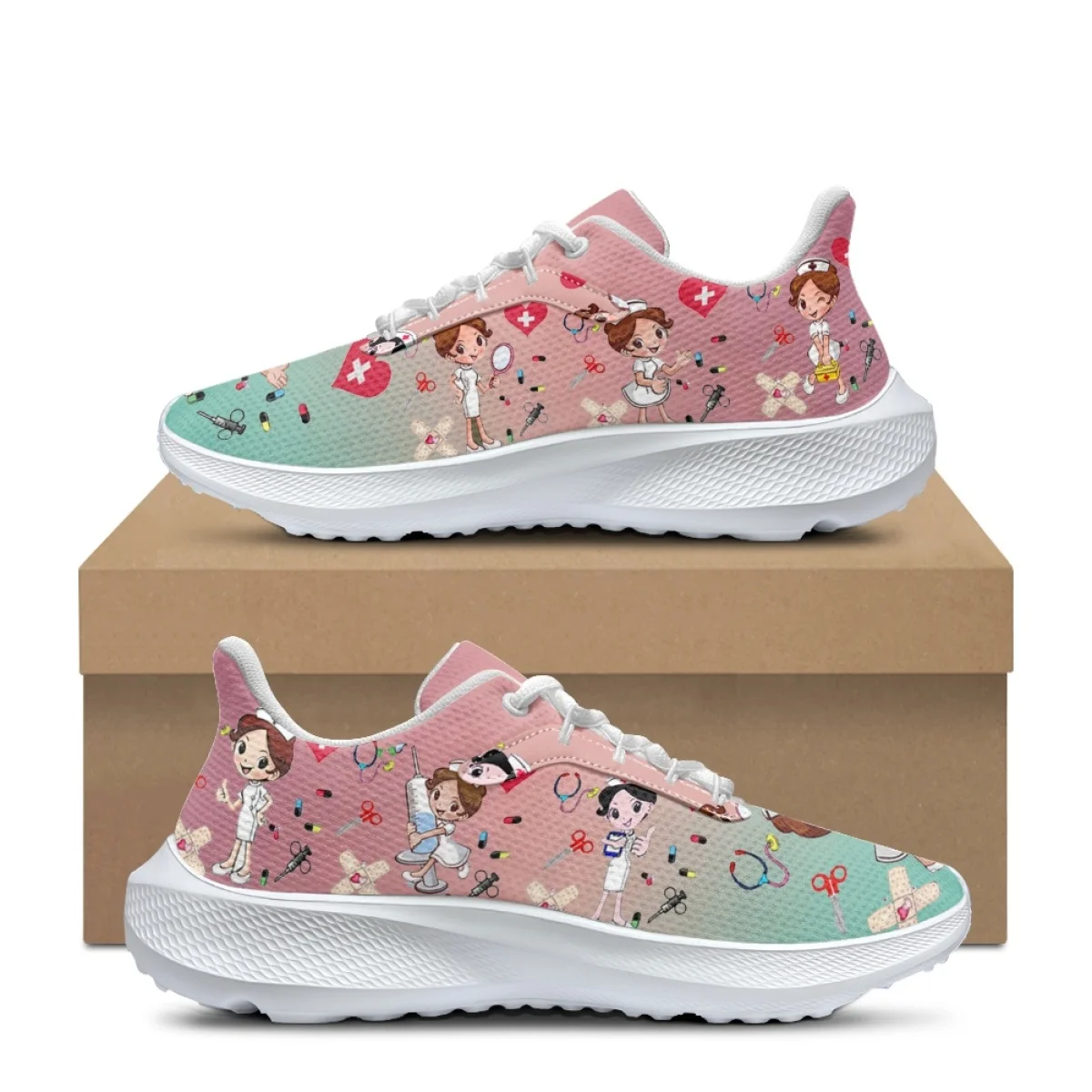

Summer Spring Tennis Shoes Cute Medical Style Nursing Running Shoes for Ladies Casual Outdoor Sport Footwear Zapatillas Mujer