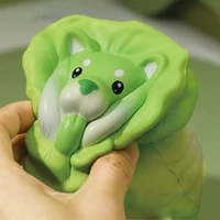 Cute Cabbage Dog Squishy Kawaii Cabbage Dog Squishies Slow Rising Stress Relief Squeeze Toy For Kids Boys Girls Birthday Gifts