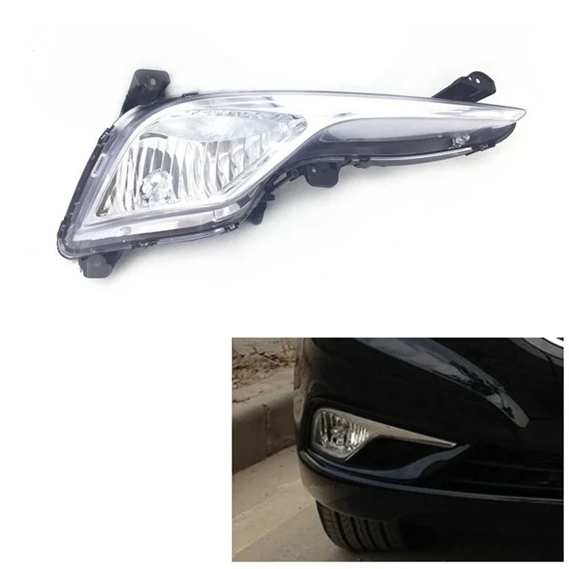 

Автомобильные левые дневные ходовые огни, противотуманные фары для Hyundai Sonata MK8 2013 2014 2015, дневные ходовые огни, лампа-бампер