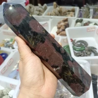 natural red garnet pyrotechnic stone column crystal energy decoration
