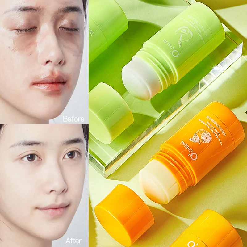 

Portable Avocado Citrus Makeup Remover Stick Deep Cleaning Balm Gel Clean Pores Cream Refreshing Moisturizing Skin Care 40g