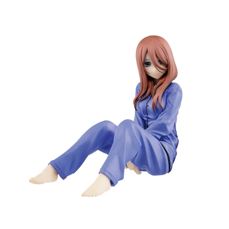 

Hot Anime The Quintessential Quintuplets Figure Nakano Miku Figure Purple Pajamas Sexy Model Toy Long Hair Ornament Gift
