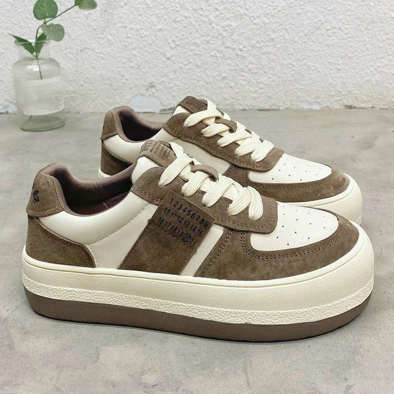

2022 Spring Summer Women's Platform Sneakers Women Brown Chunky Shoes Trainers Women Sneakers Tenis Femme Zapatillas Mujer