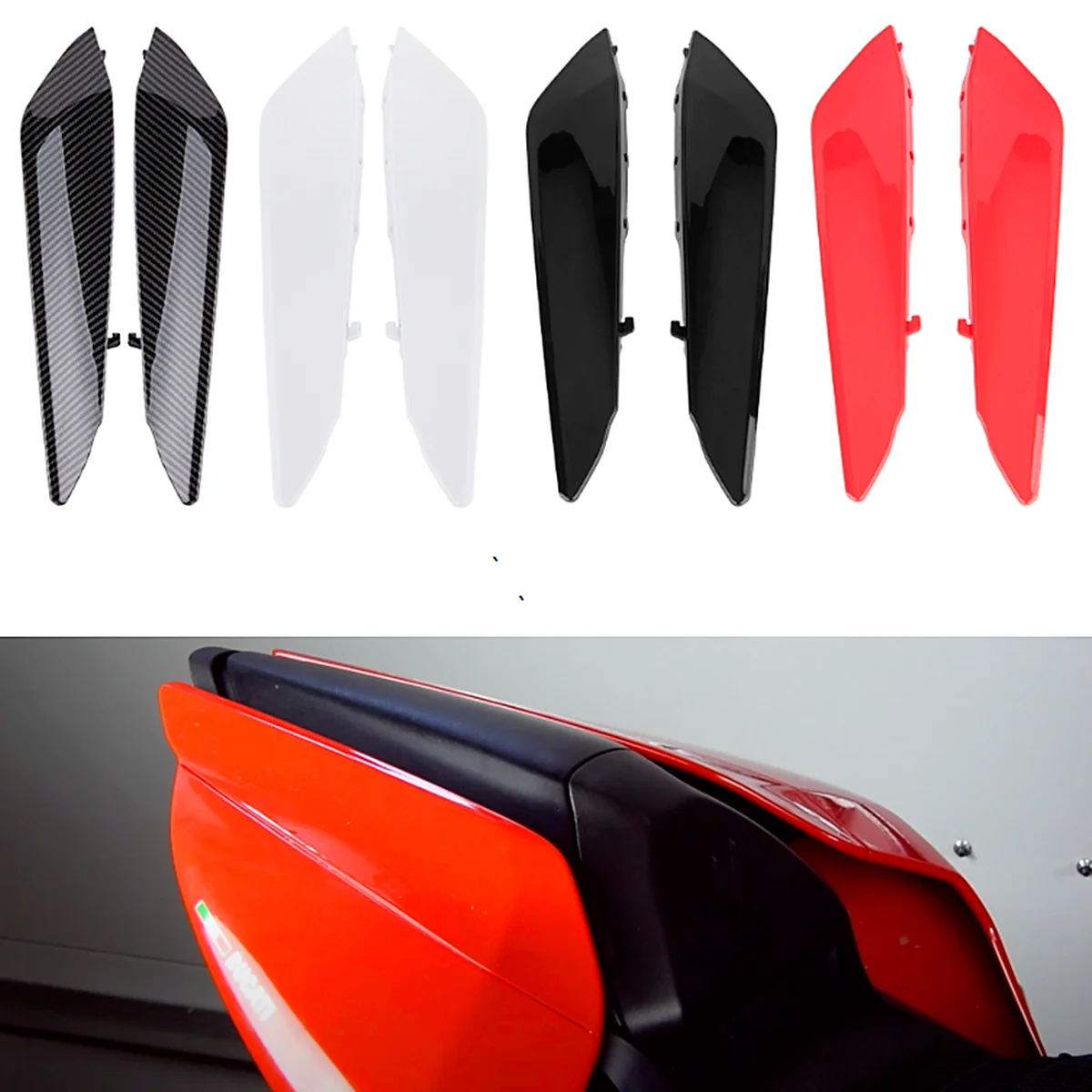 

Carbon Fiber Pattern Rear Passenger Tail Side Seat Panel Fairing Cowl for Ducati 959 1299 Panigale