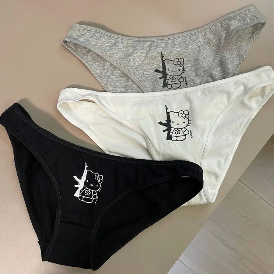 

Sanrio Triangle Panties Hello Kittys Accessories Cute Anime Kawaii Cotton Low Waist Sexy Sports Style Spice Girls Toys for Girls