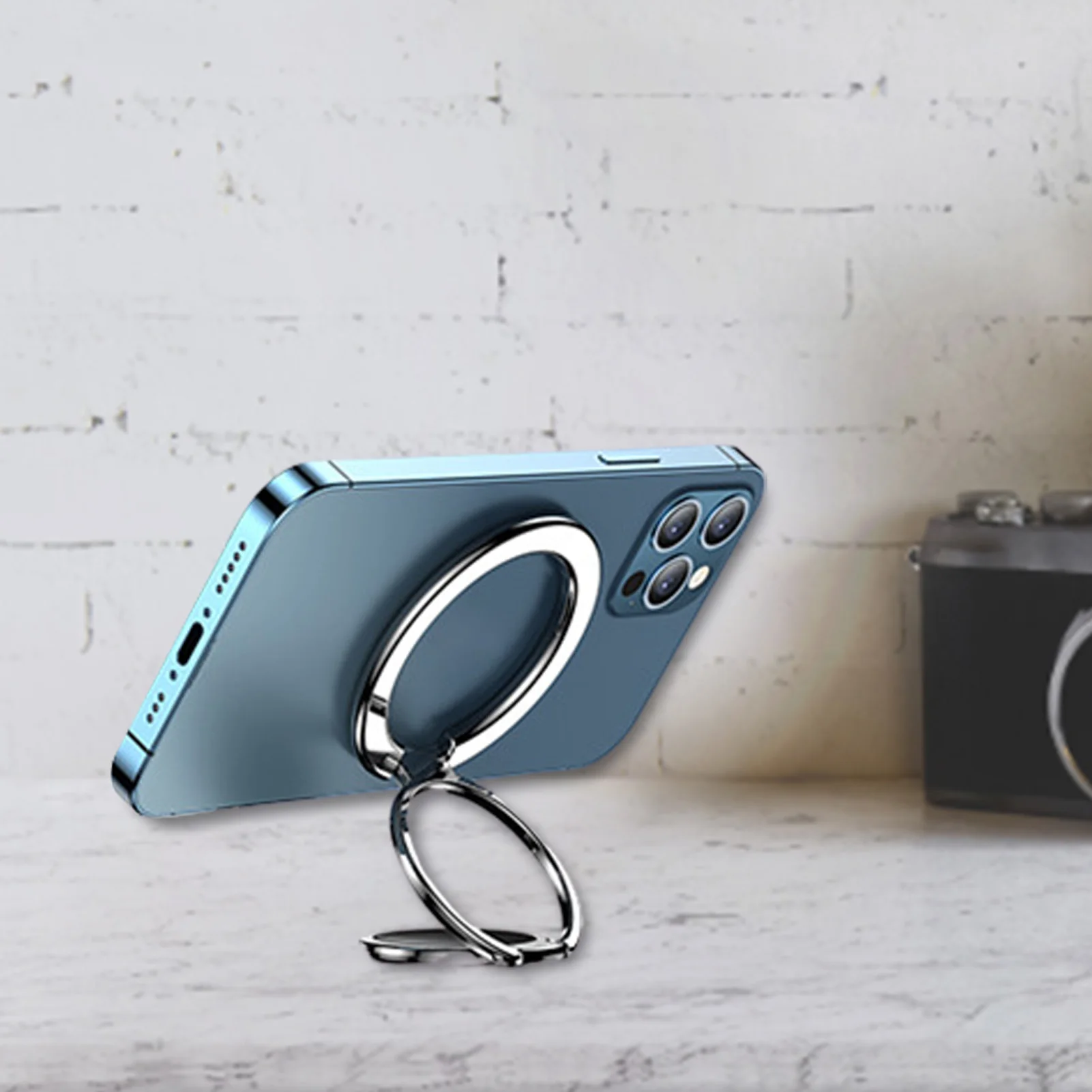 

Magnetic Cell Phone Ring Holder Compatible with For i-Phone 12 13 Series For Mag-Safe Removable Cell Phone Grip Kickstand