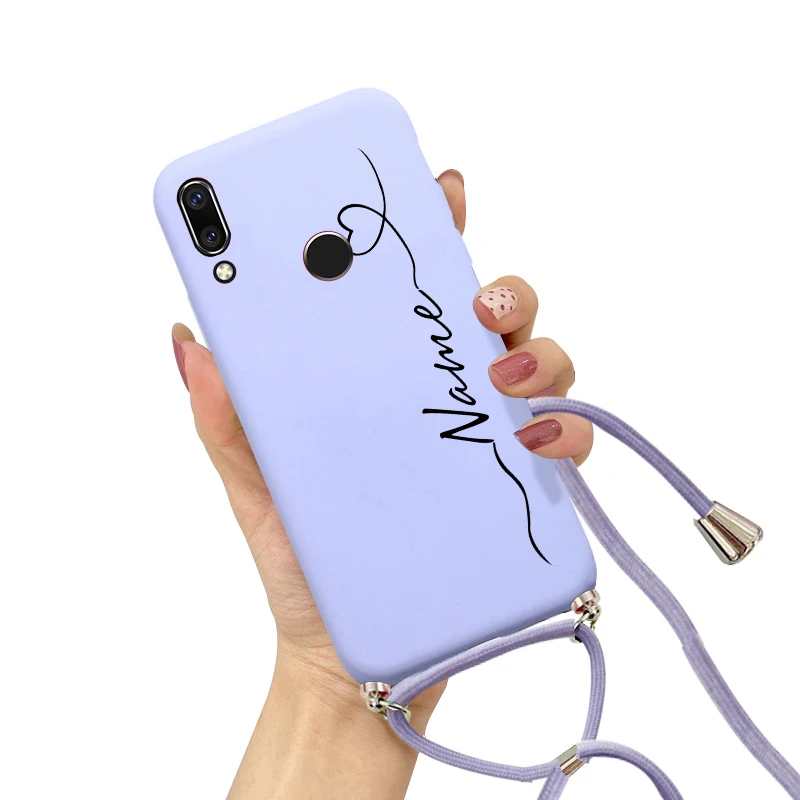 

Personalise Letters Name Case for for Xiaomi Mi 11 11T 10 9 8 A3 A2 Lite A1 Poco X3 NFC Redmi note 7 8 9 Pro Love Rope Cover