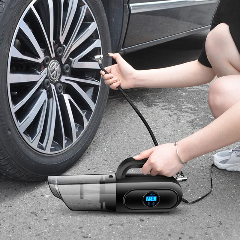 

Wireless Car Vacuum Cleaner 4 in 1 Rechargeable Air Pump multifunction portable Handheld Auto Vacuum mite remover