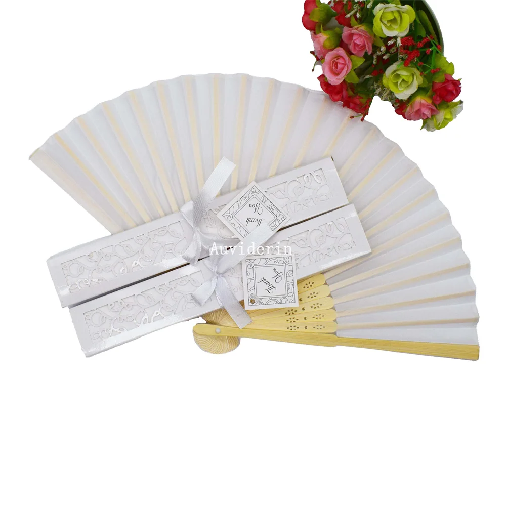 

250 шт., хороший свадебный аксессуар, Ручной Веер, таможенное имя и дата в подарочной коробке для гостей