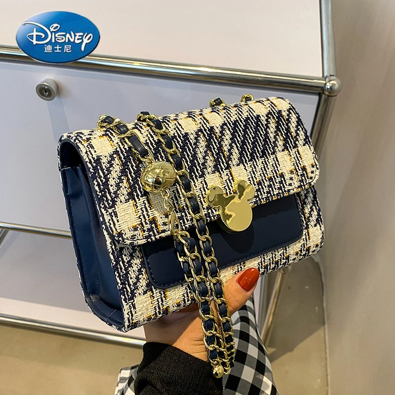 

Новая высококачественная женская сумка Disney 2023, модная маленькая квадратная сумка-мессенджер на цепочке, универсальная сумка через плечо и под подмышку