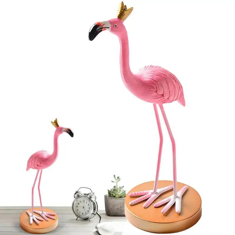 

Outdoor Garden Lawn Flamingo Decor Garden Statue Flamingos Resin Decor Standing Pink Flamingo Lawn Ornament For Garden