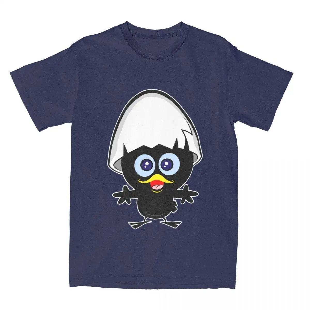 Leisure Calimero Cartoon Chicken T-Shirts Men Crewneck Pure Cotton T Shirt Short Sleeve Tees 4XL 5XL 6XL Tops