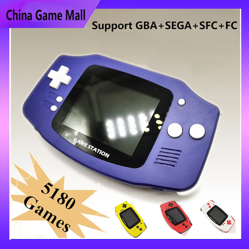 Genuine GB 60A Retro Handheld Game Console Player with 3Emulators for Genesis Nes GBA Support TF Card Save&Load Free shipping