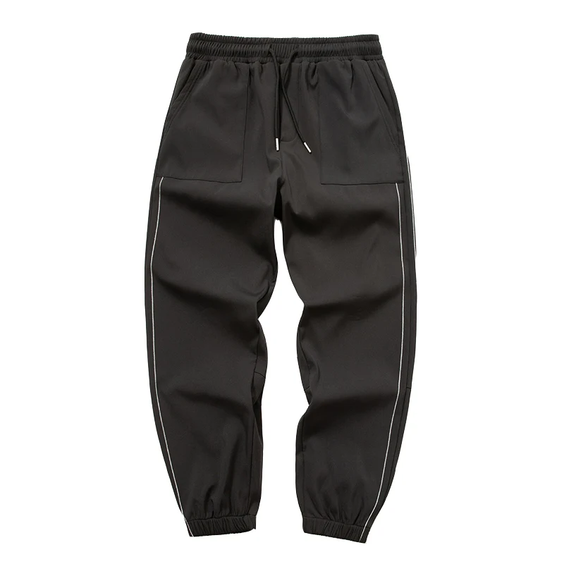 

Повседневные Бархатные теплые и удобные минималистичные универсальные модные черные брюки