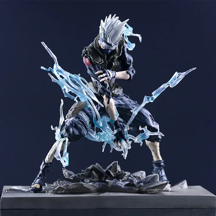 

Naruto Kakashi Anime Peripheral Figures Model Iron Curtain Four Iron Curtain Kakashi Uchiha Sasuke Handmade Decoration Gifts