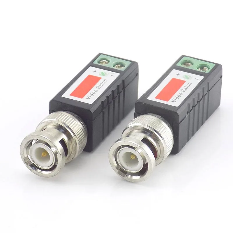 

1pair Bnc Male Coax Cat5 CCTV Twisted Bnc Passive Video Balun Transceiver Camera Utp Cable Coaxial Adapter for Cctv Camera L19
