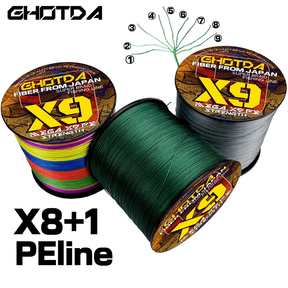 

Леска рыболовная плетеная, 9 нитей, 1000 м, 9-45,4 кг