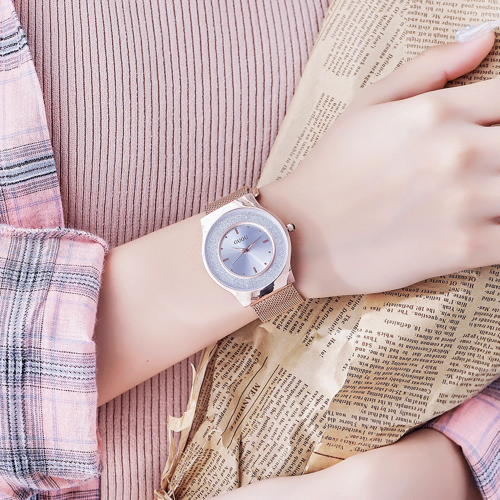 Simple quartz sand large dial watch women's Watch enlarge
