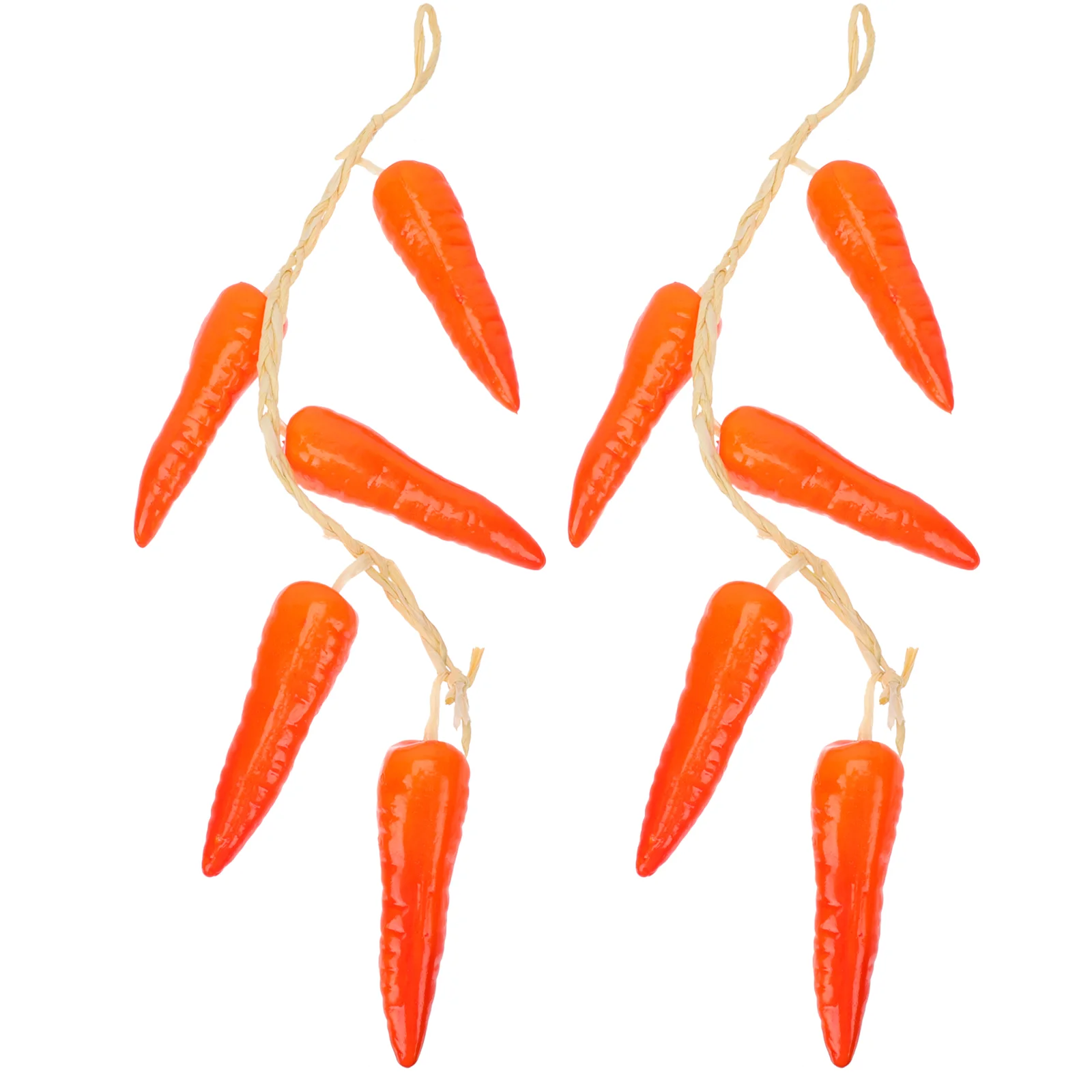 

2pcs Carrot Shape String Pendants Easter Theme Yard Decoration Pendants