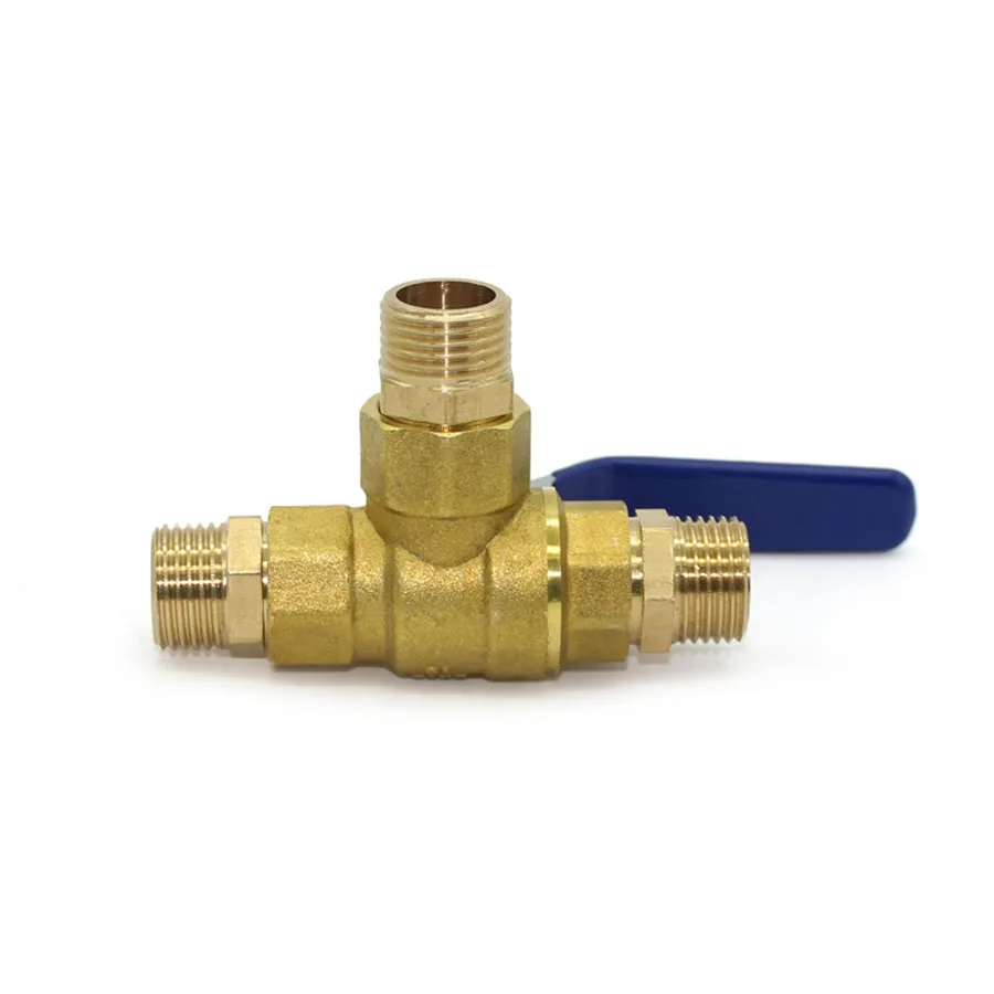 1/4 &quot3/8" 1/2 &quot3/4" 1 &quotBSP Мужской полный порт l-порт t-порт Трехходовой латунный