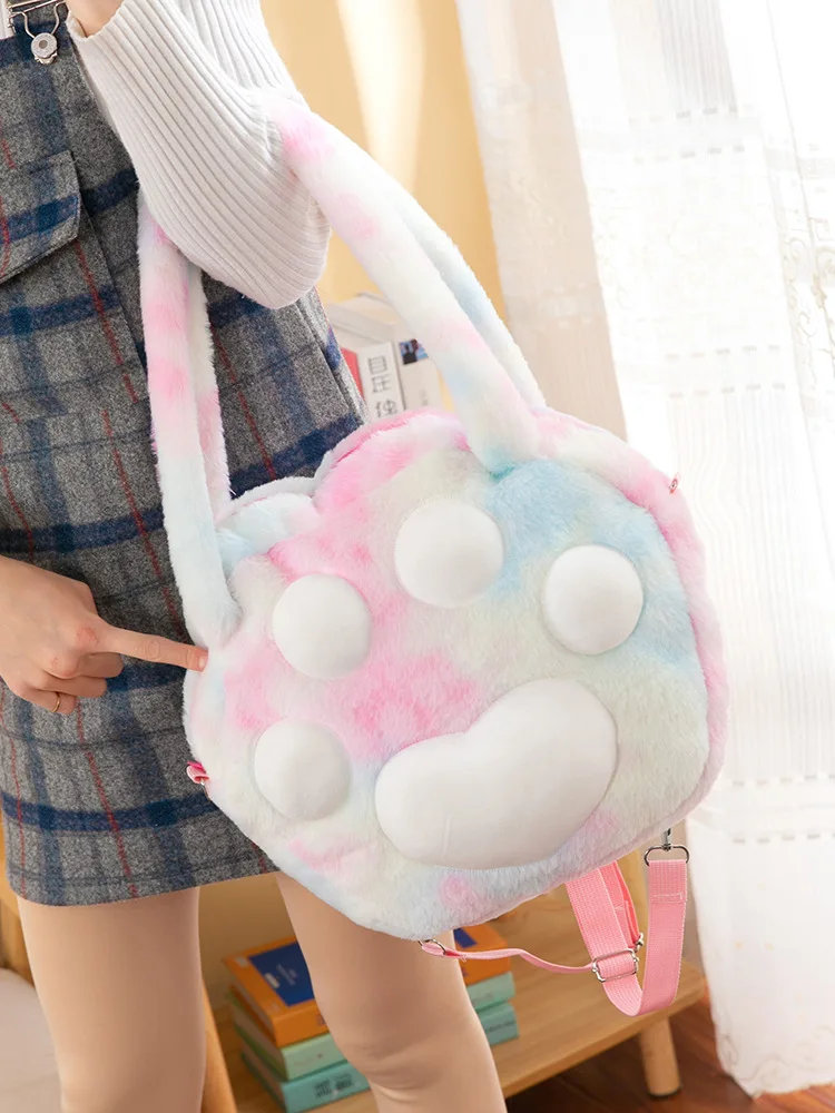 Плюшевый рюкзак с когтями для девочек милый дизайнерский чемодан дорожная сумка