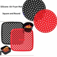 silicone mat air fryer liner food grade non stick fryer basket for 7 59 inch air fryers steamers oil mats cake grilled saucer