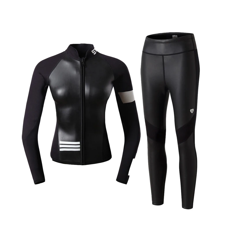 Smooth skin woman girl wetsuit 2mm in  two piece in best quality  swimsuit surfing diving swimming yamamoto