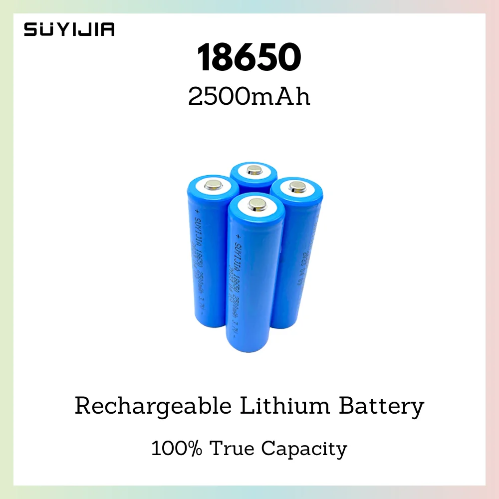 

18650 3.7V 2500mAh Rechargeable Lithium Battery for Flashlight, Electronic Cigarette, Scooter, LED Lamp, Miner's Lamp