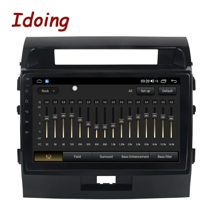 Idoing 10 2-дюймовый автомобильный радиоплеер Android 12 для Toyota Land Cruiser 11 LC 200 2008-2013