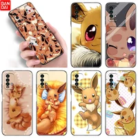 eevee pokemon silicone phone case for xiaomi redmi note 11 11s 11t 11e 10 10t 10s 9s 8t 9 8 7 pro 5g black soft cover