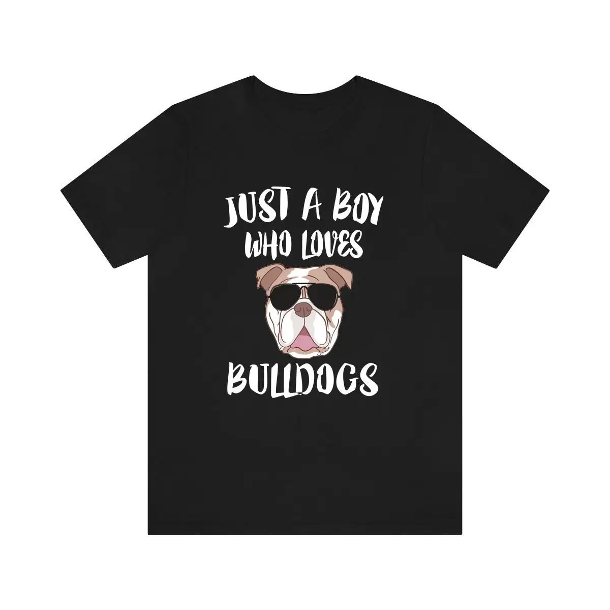 Рубашка Just A Boy Who Loves Bulldogs рубашка для любителей бульдога подарок собак футболка