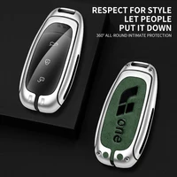 zinc alloyleather car intelligent remote control key case holder buckle for ideal 3button fashion protection shell accessories