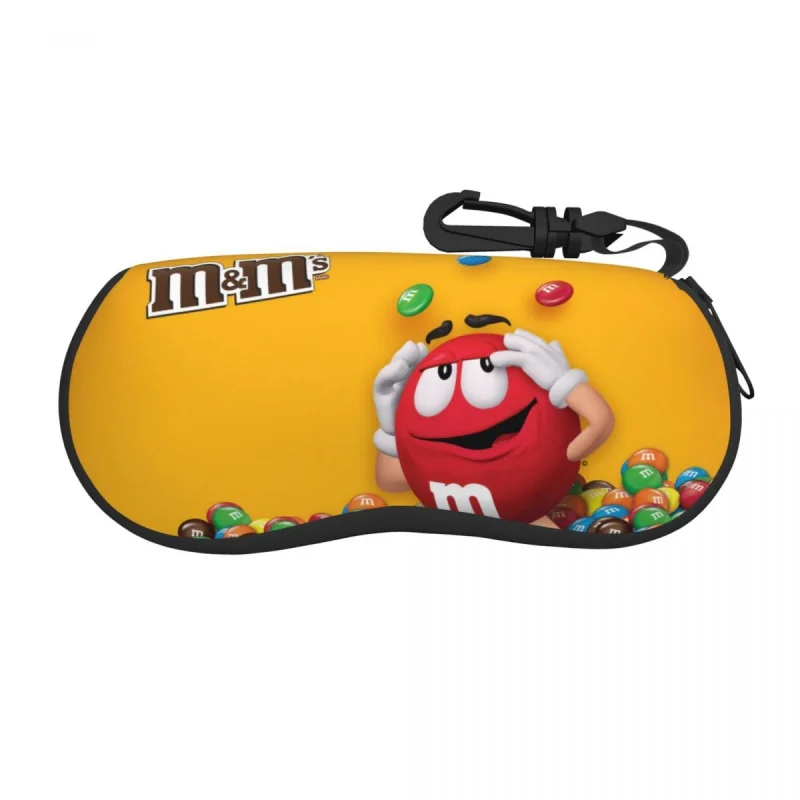 

Funny M&M's Emoticons Shell Eyeglasses Protector Cases Cute Sunglass Case Candy Chocolate Glasses Bag