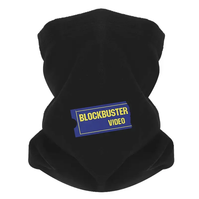 Фото Видеобелет Blockbuster, желтые буквы, мужской уличный шарф, маска, гетры, женская кепка, головной убор, ветрозащитный, сохраняет тепло, зимняя мульти №1