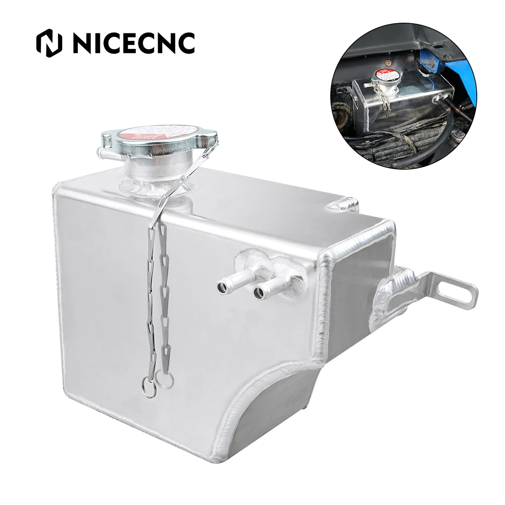 NICECNC Dual Surge Tank Coolant Reservoir UTV for Polaris RZR XP TURBO S 2018-2021 Good Quality Accessories Billet Aluminum Part