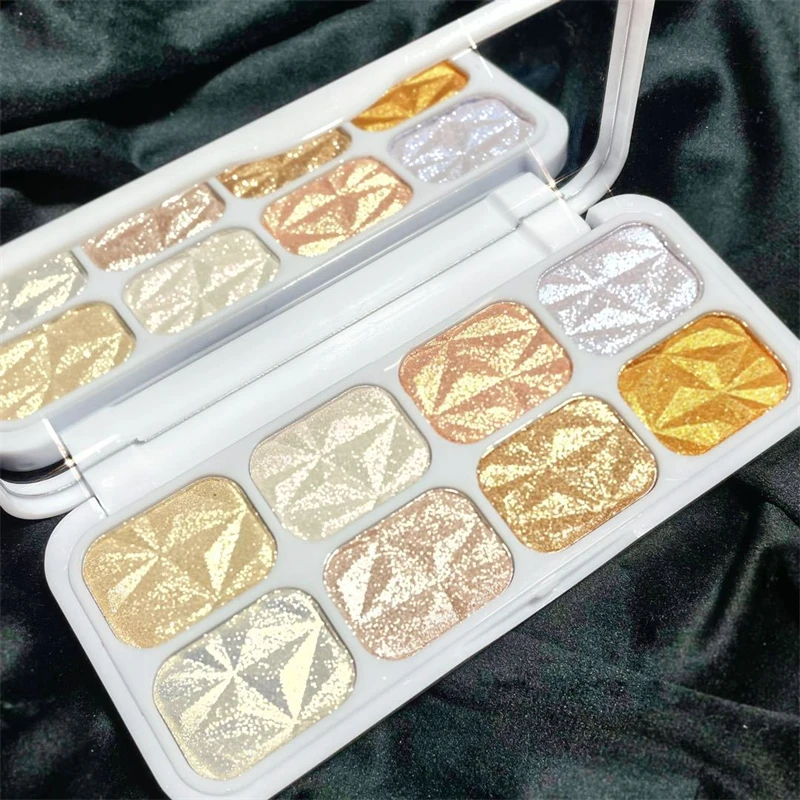 

Glitter Highlighter Face Makeup Contour Blush Eye Shadow Palette Shimmer Powder Brighten Highlight Eyeshadow Makeup Cosmetics