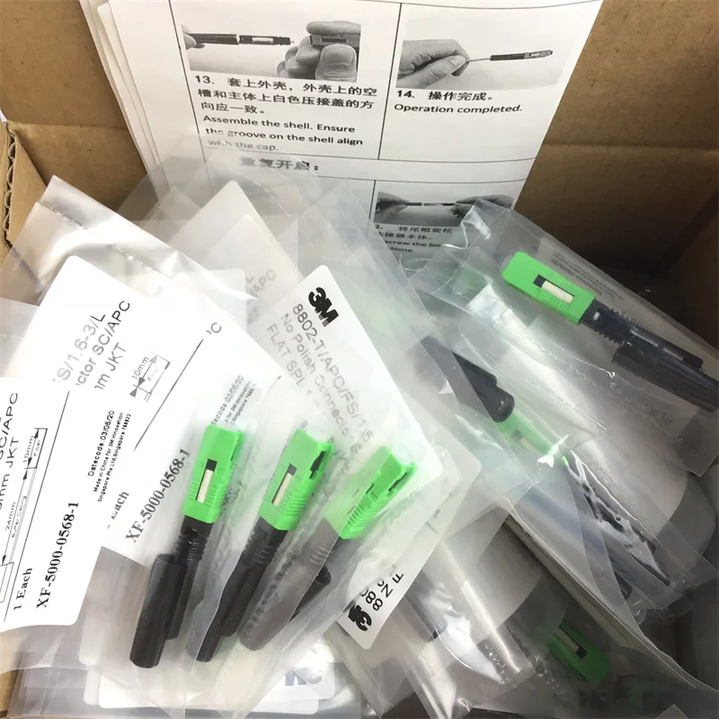Good Quality 3M SC/APC 8802-TLC/3 Fiber Optic Fast Connector SM Pre-embedded Optic Fiber Quick Connector