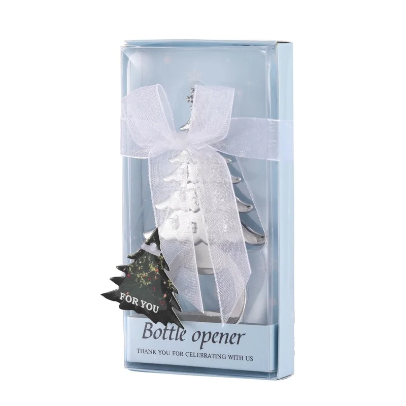 

10 PCS Christmas Tree Beer Bottle Opener Gifts Wedding Favors for Guests Alloy Package Openers Kitchen Tools Bar Decoration