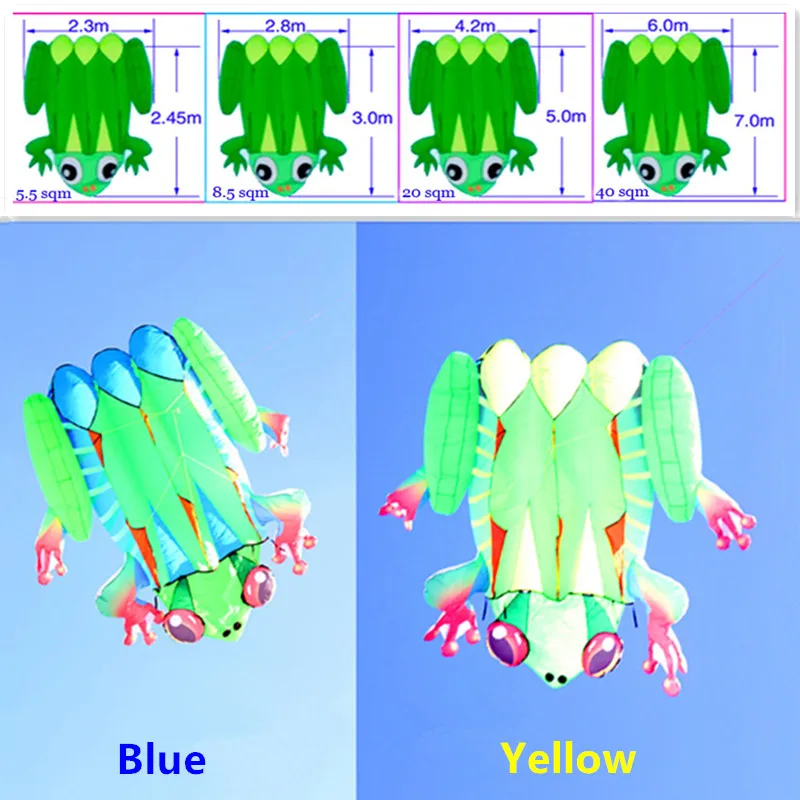 Бесплатная доставка 40 кв.м. большая лягушка мягкий воздушный змей нейлоновый