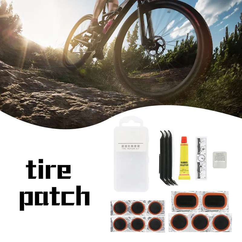 

Bike Inner Tube Patch Kits Portable Inner Tube Puncture Patch Cycling Supplies Bike Tool Kits For Bike Bicycle XR-Hot