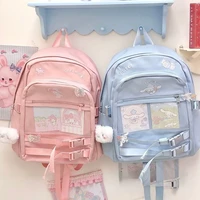 kawaii soft girl campus girl junior high school student large capacity milk blue cinnamoroll melody anime all match backpack