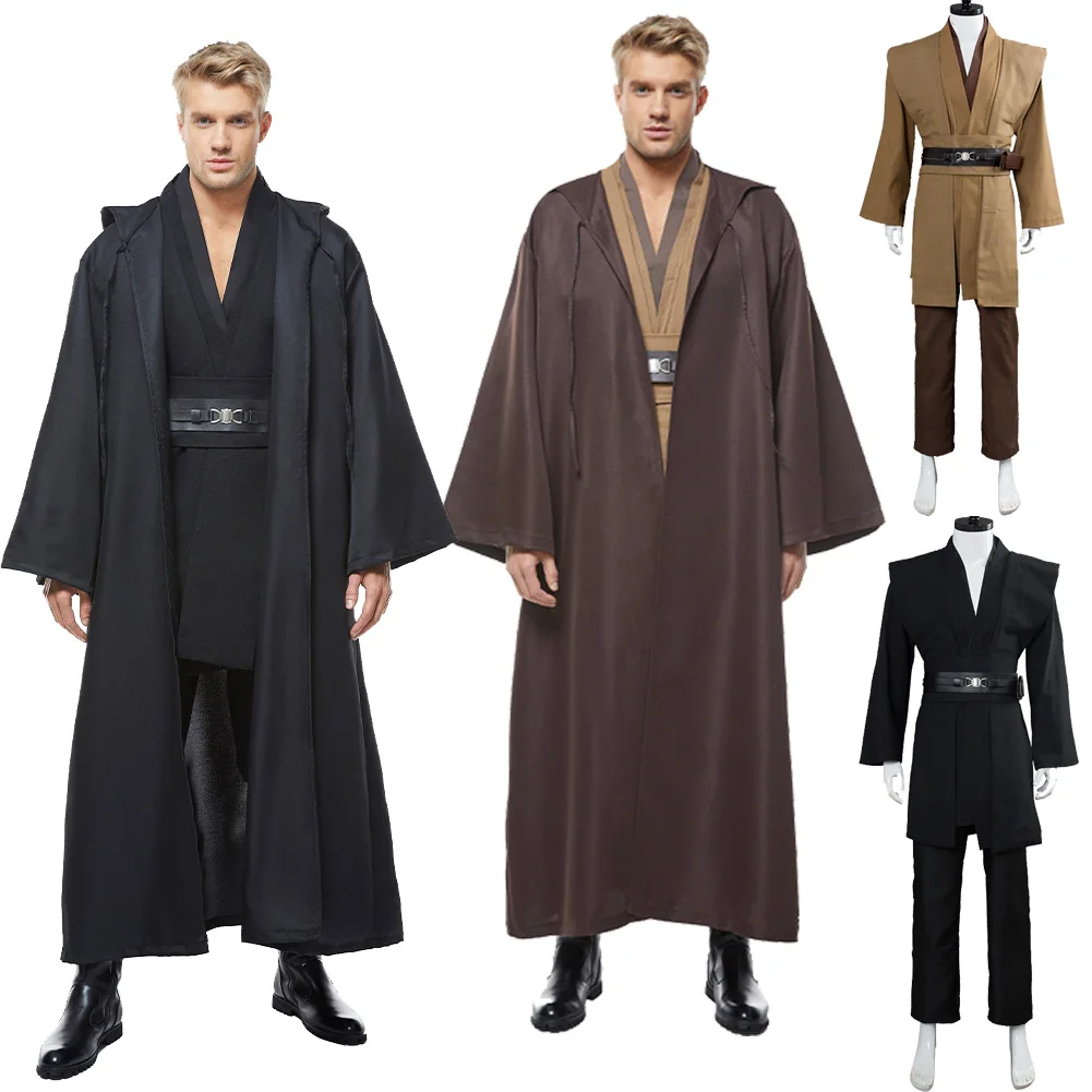 Костюм для косплея Энакин Оби Ван из фильма космическая битва Мужской плащ