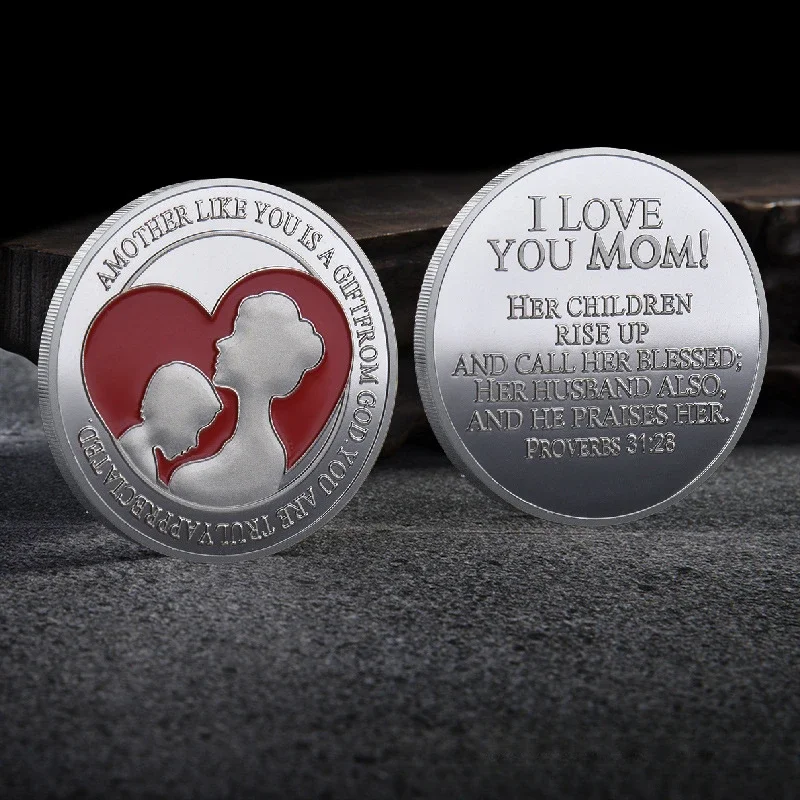 Сувенирная монета на женский день похвала мамы предсказания 31 коллекционные