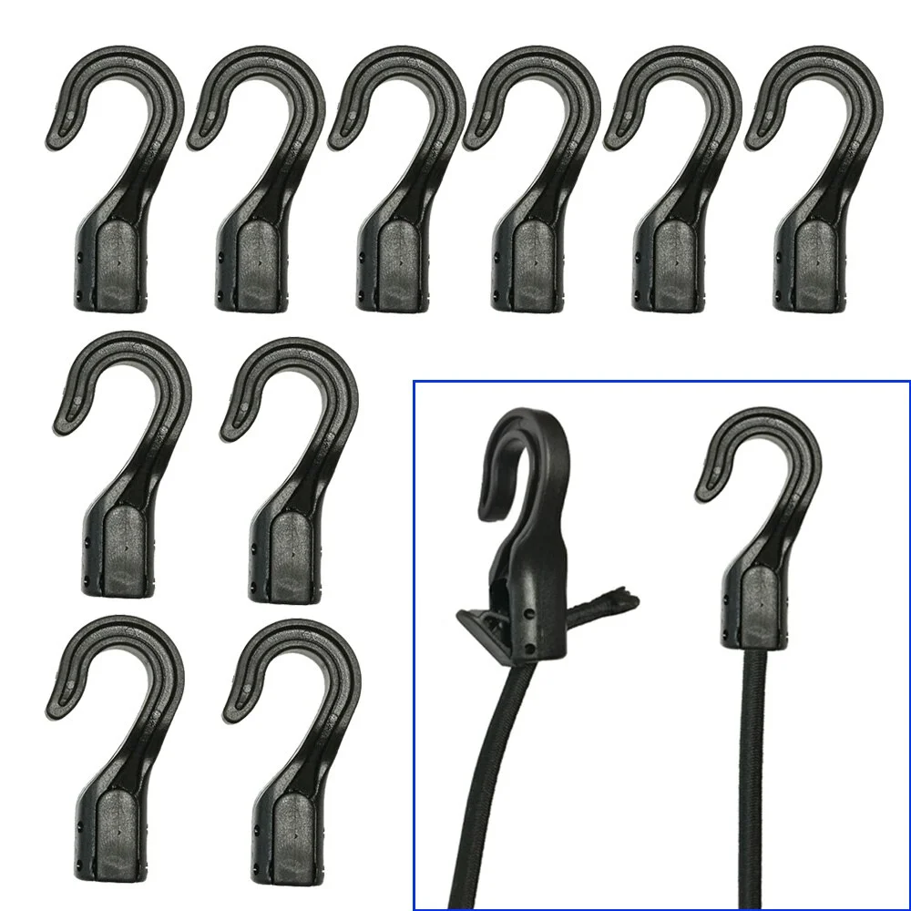 10PC Open End Cord Hooks Snap Boat Kayak Motorcycle rope Buckle camping tent hook For Bungee Shock Elastic Bungee Cord Straps